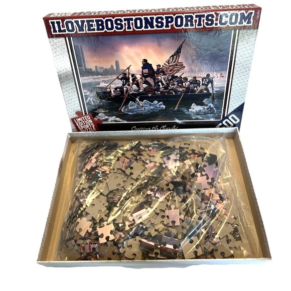 Boston Sports Puzzle 500 Piece New England Patriots Crossing the Charles NEW - Picture 2 of 5
